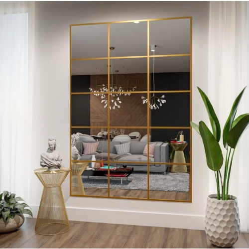 Lustro loft ze szprosami - 15 KWATER - kolor ramy do wyboru